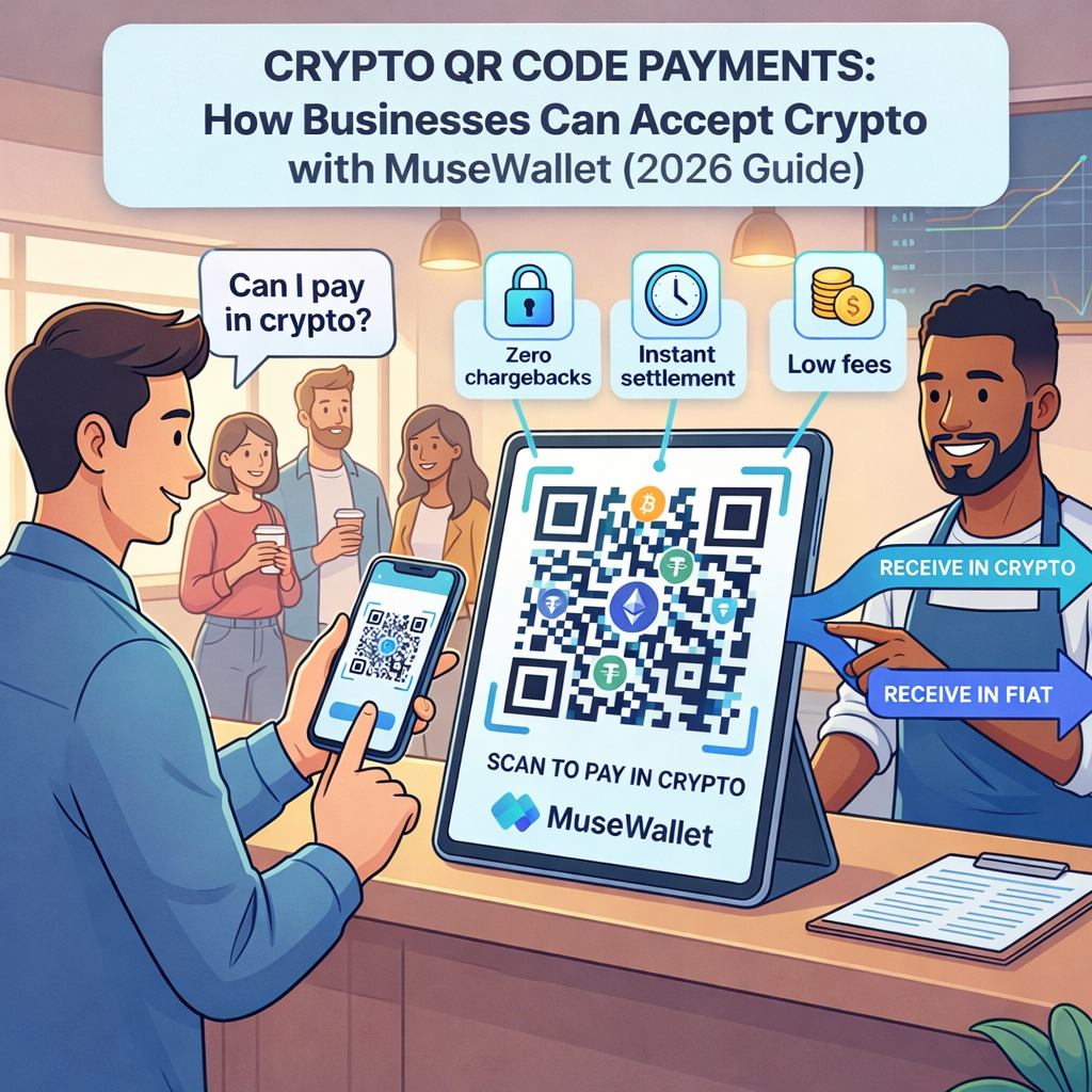 Crypto QR Code Payments: How Businesses Can Accept Crypto with MuseWallet (2026 Guide)