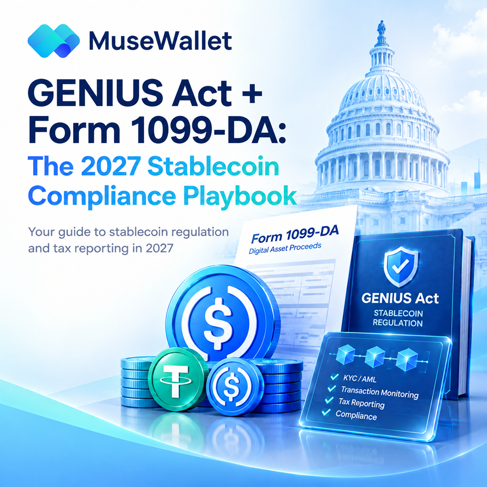 GENIUS Act + Form 1099-DA: The 2027 Stablecoin Compliance Playbook